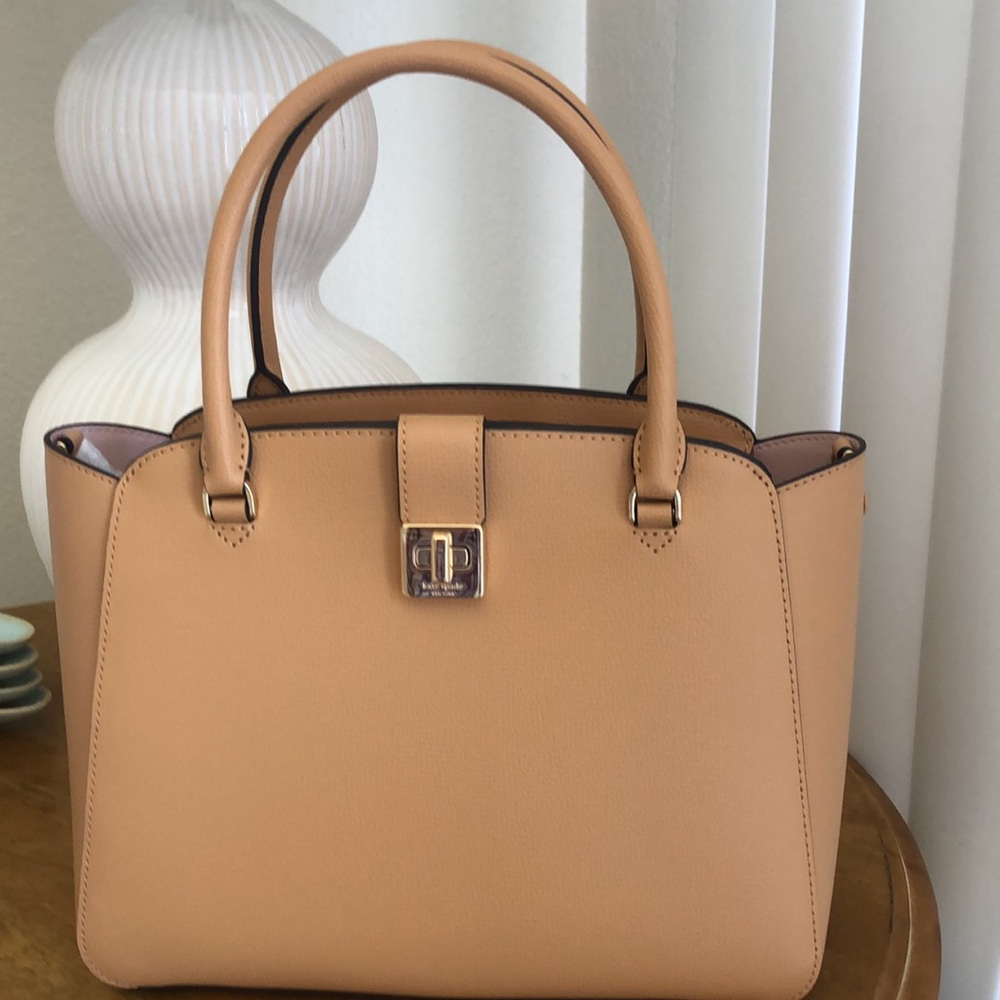 NWT KATE SPADE Phoebe Tiramisu Tan Leather Satchel Crossbody Handbag NEW $429.00